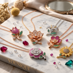 Gioielli floreali di lusso su marmo - Younique Fabrique de Revè - Oromare